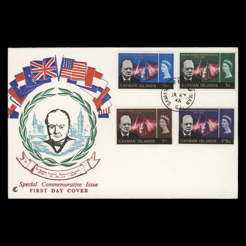 Cayman Islands 1966 (FDC) Churchill Commemoration, SAVANNAH