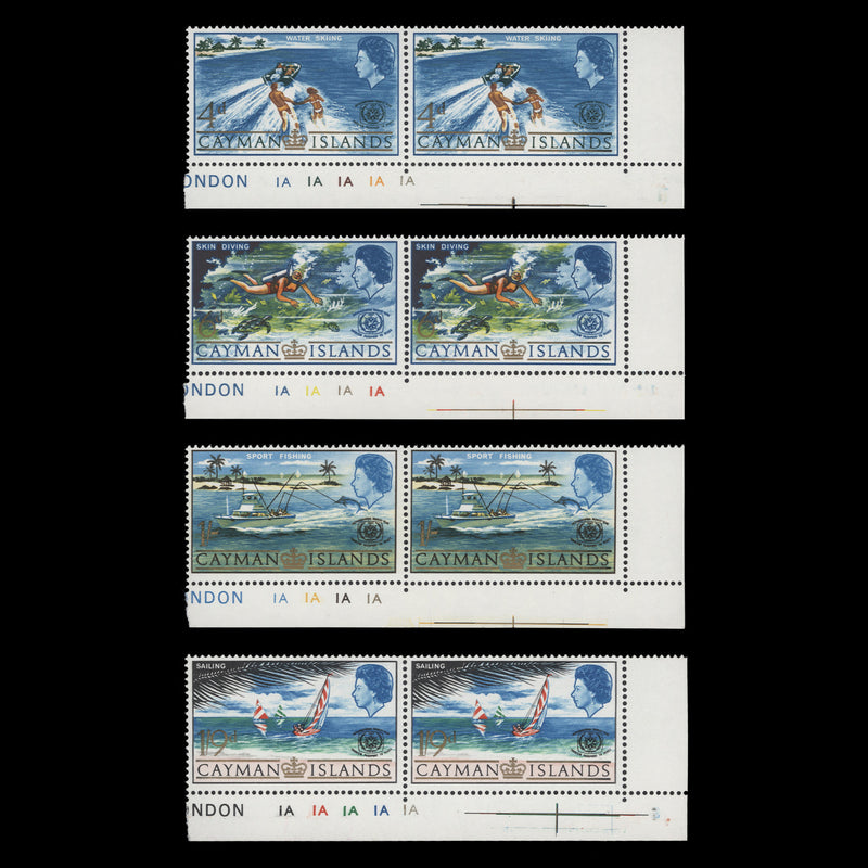 Cayman Islands 1967 (MNH) International Tourist Year plate pairs