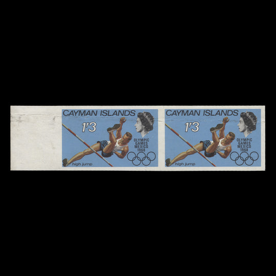 Cayman Islands 1968 1s3d Olympic Games, Mexico imperf proof pair