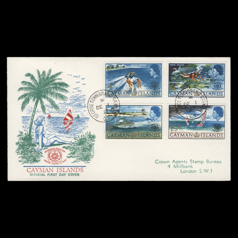 Cayman Islands 1967 (FDC) International Tourist Year, GEORGETOWN