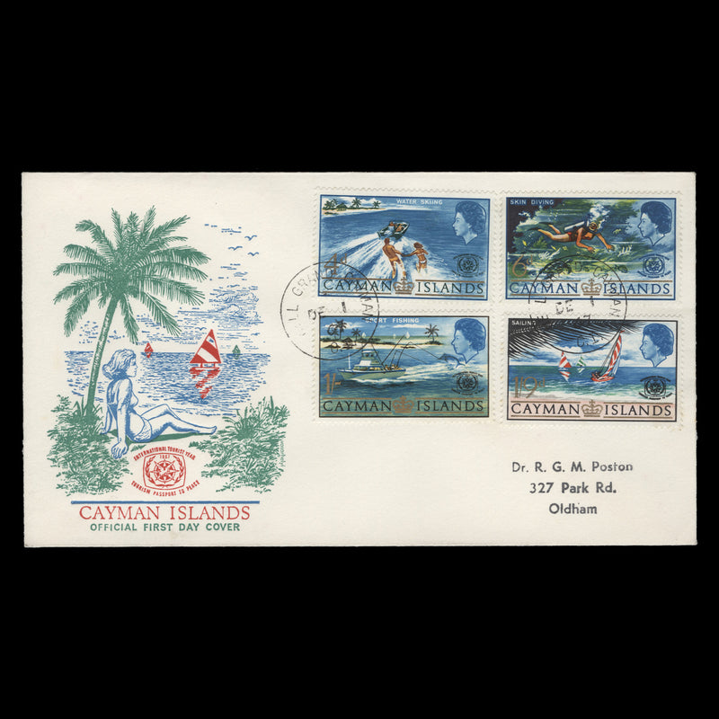 Cayman Islands 1967 (FDC) International Tourist Year, HELL