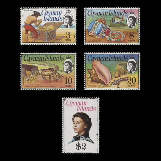 Cayman Islands 1976 (MNH) Pirate Treasure Definitives, ordinary paper