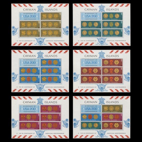 Cayman Islands 1976 (MNH) American Revolution Bicentenary sheetlets