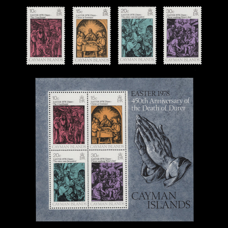 Cayman Islands 1978 (MNH) Easter set and miniature sheet