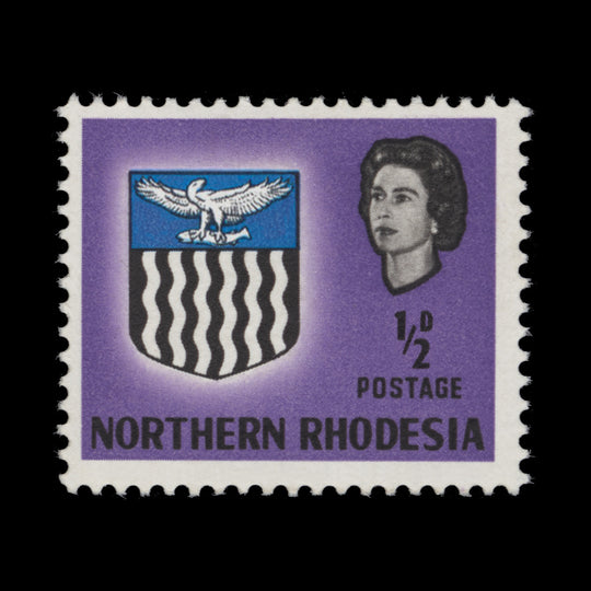 Northern Rhodesia 1963 (Variety) ½d Arms missing orange