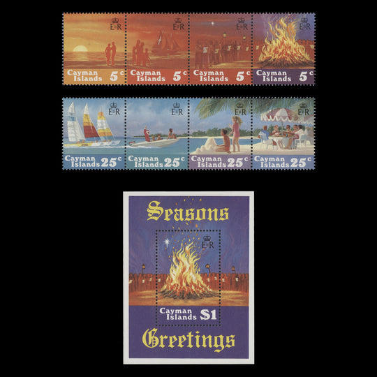 Cayman Islands 1984 (MNH) Christmas set and miniature sheet