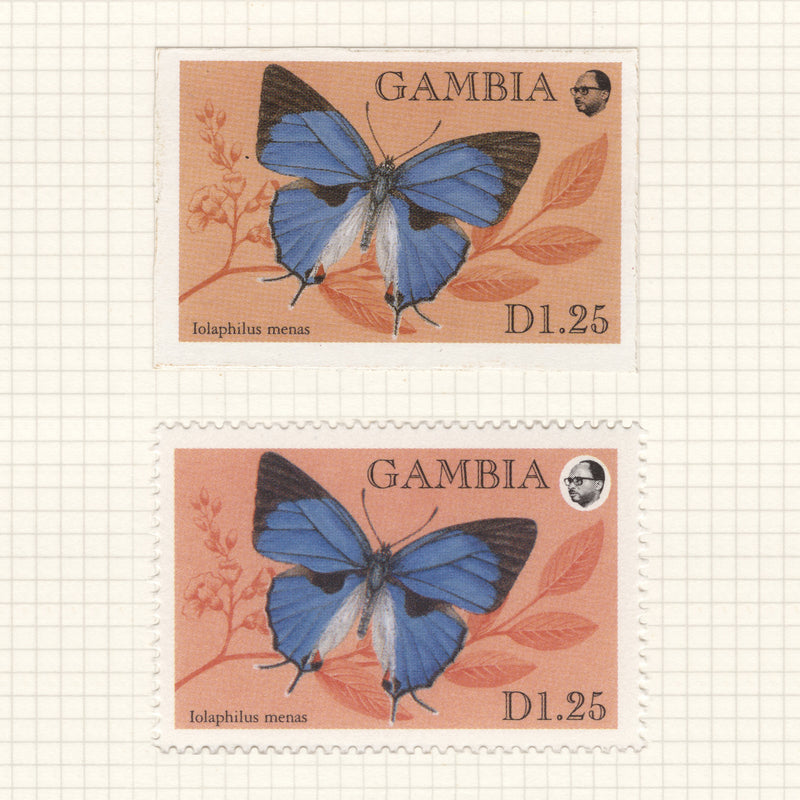 Gambia 1994 Butterflies imperf proofs in Questa presentation folders