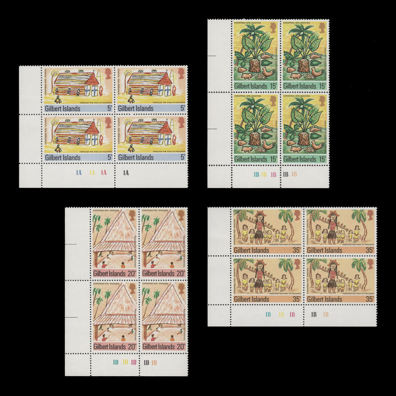 Gilbert Islands 1976 (MNH) Christmas plate blocks