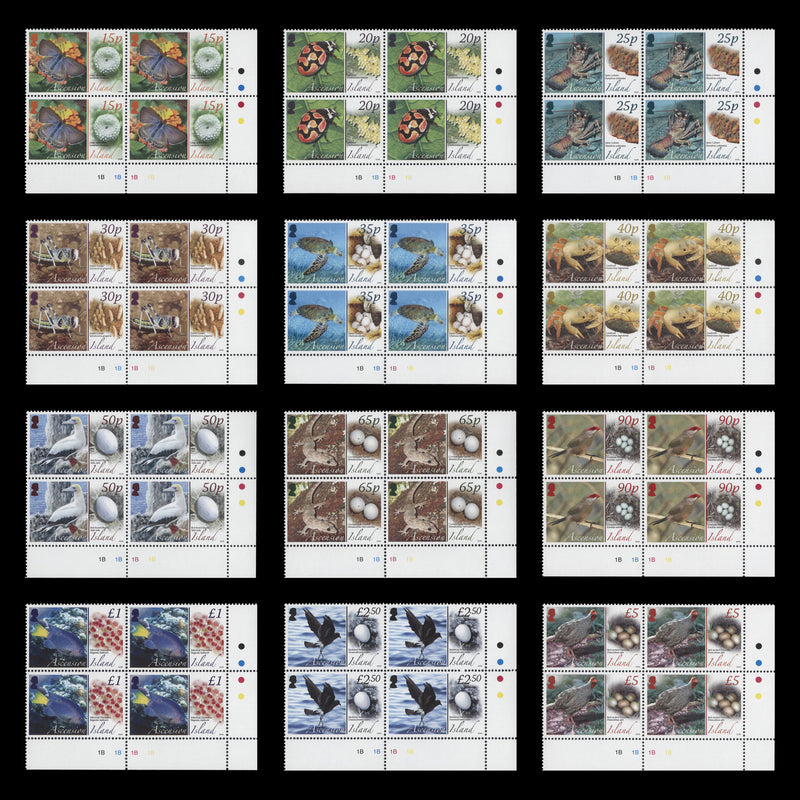 Ascension 2008 (MNH) Animals & Eggs Definitives plate blocks