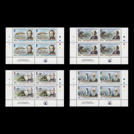 Ascension 2009 (MNH) Charles Darwin Birth Anniversary plate blocks