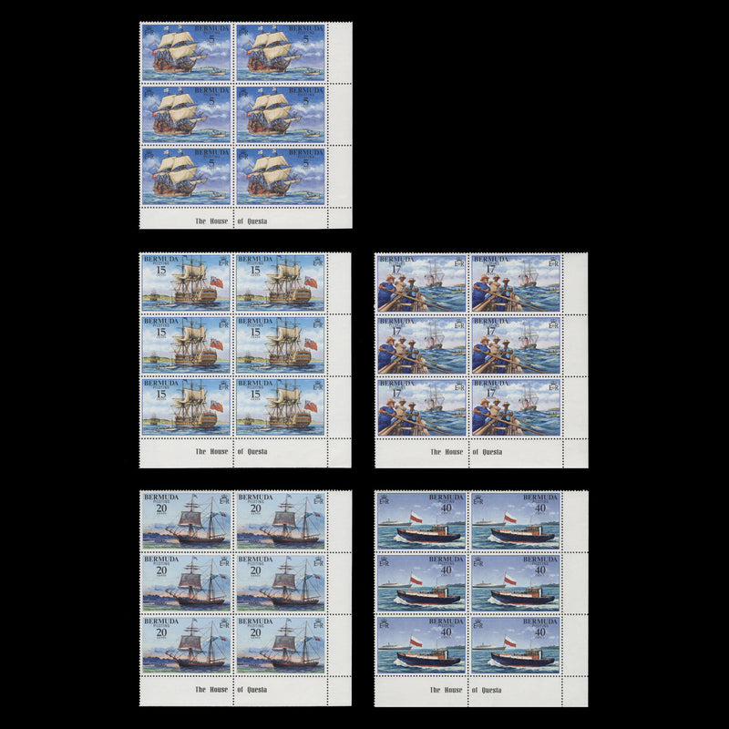 Bermuda 1977 (MNH) Piloting imprint blocks