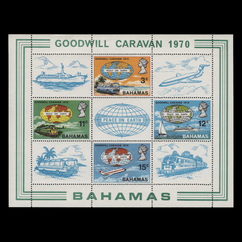 Bahamas 1970 (MNH) Goodwill Caravan miniature sheet