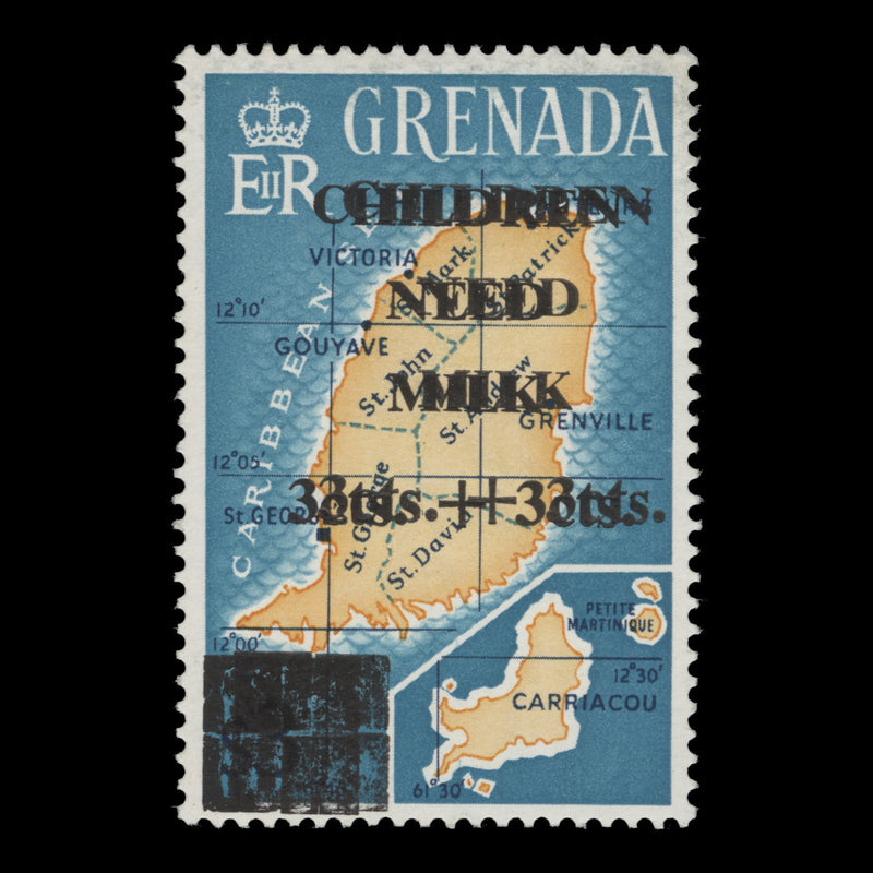 Grenada 1968 (Variety) 3c+3c/$3 Children Need Milk with double surcharge