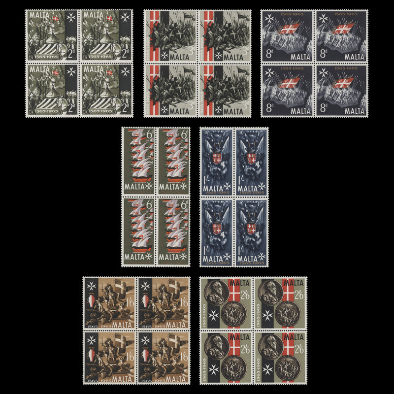 Malta 1965 (MNH) Great Siege Anniversary blocks