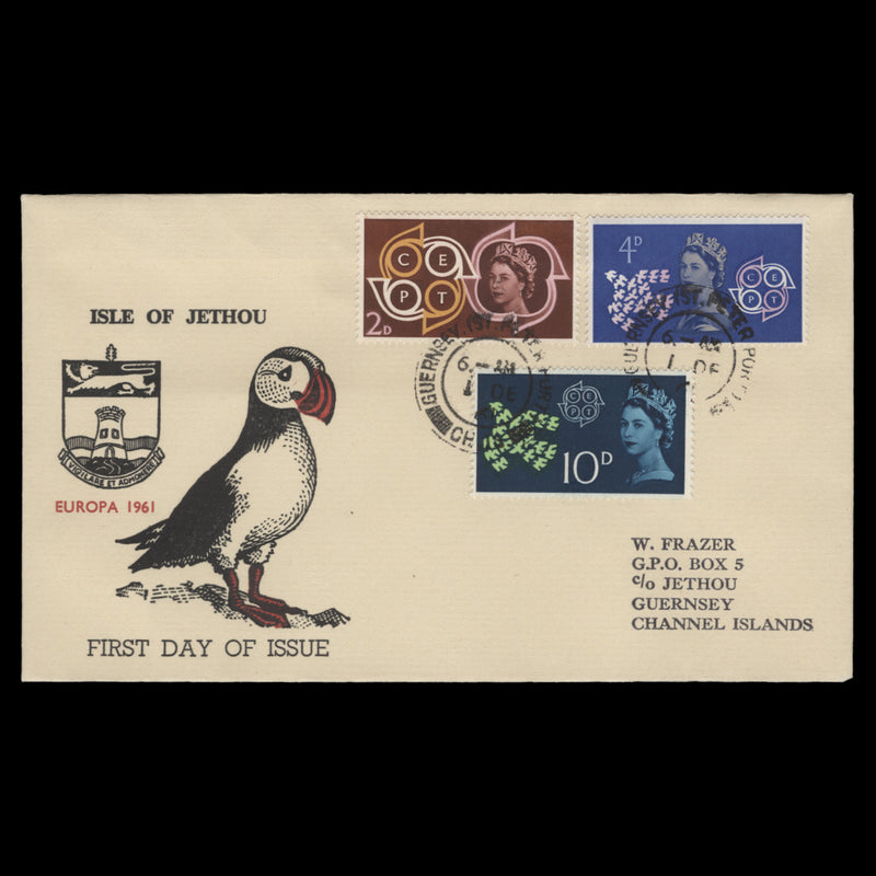 Great Britain 1961 CEPT cover, GUERNSEY