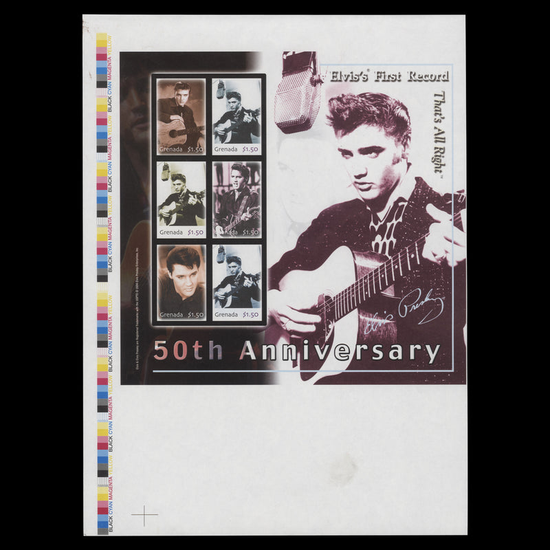 Grenada 2004 Elvis Presley's First Record imperf proof sheetlet