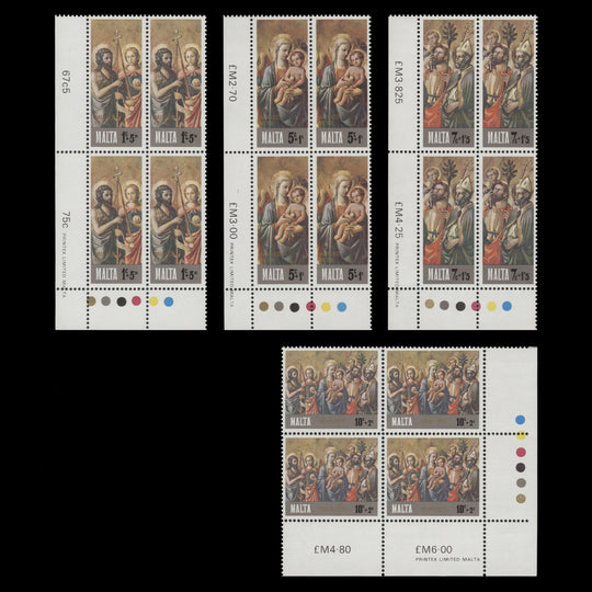 Malta 1976 (MNH) Christmas traffic light blocks