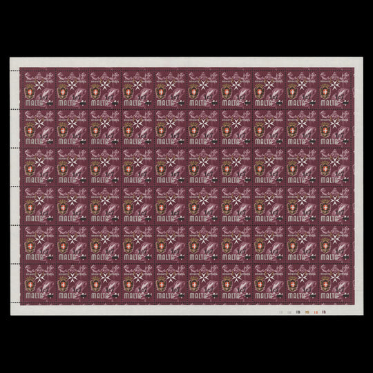 Malta 1977 (MNH) 1c7/4d Knights of Malta pane of 60 stamps