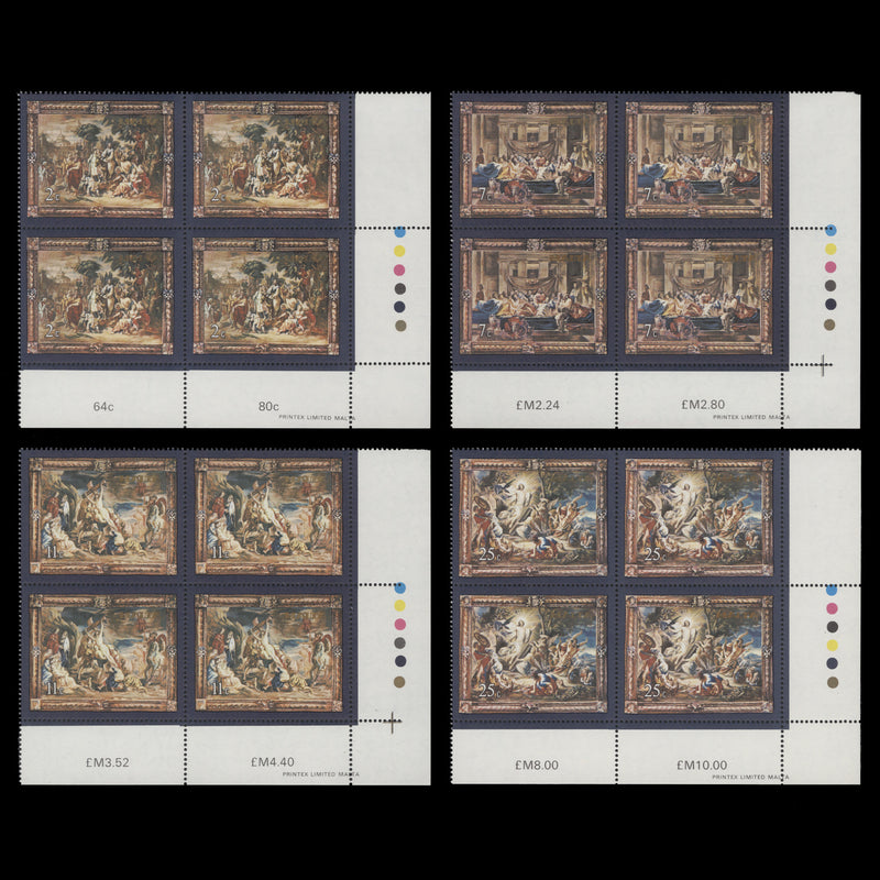 Malta 1978 (MNH) Flemish Tapestries traffic light blocks