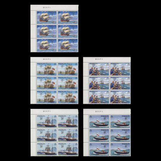Bermuda 1977 (MNH) Piloting imprint blocks