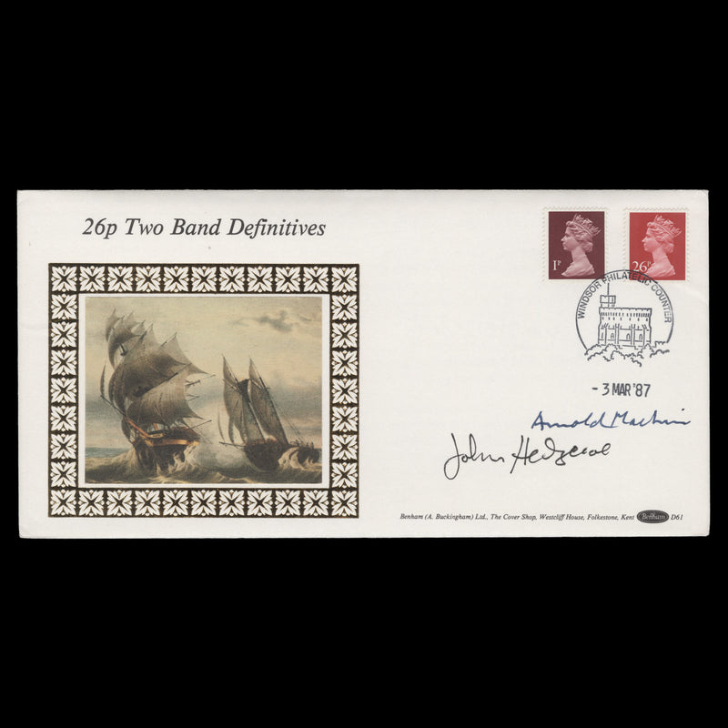 Great Britain 1987 Definitives first day cover signed by Hedgecoe and Machin
