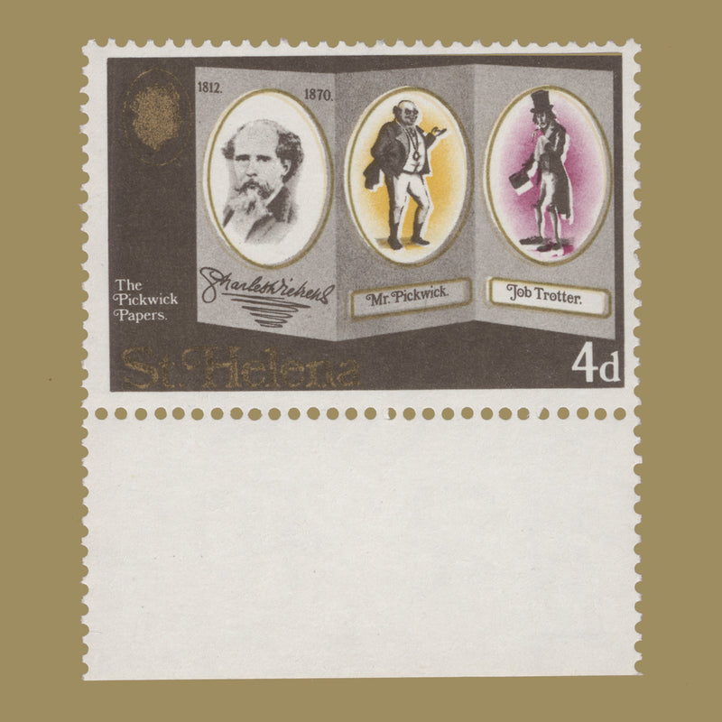 Saint Helena 1970 (Variety) 4d Dickens Centenary with gold double