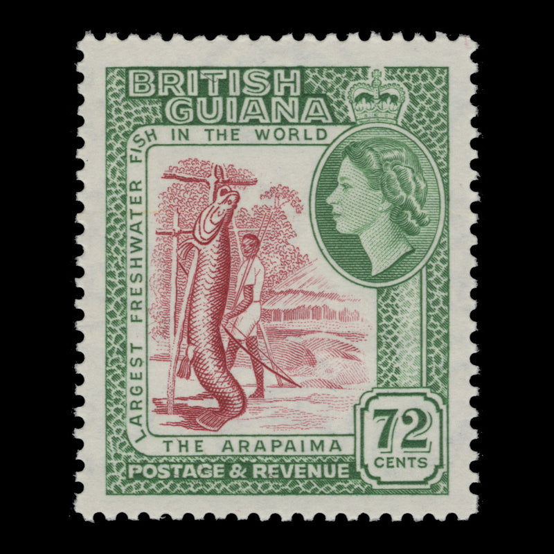 British Guiana 1962 (MLH) 72c Arapaima, De La Rue