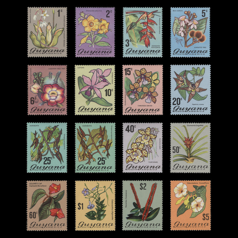 Guyana 1971-73 (MNH) Flowering Plants definitives