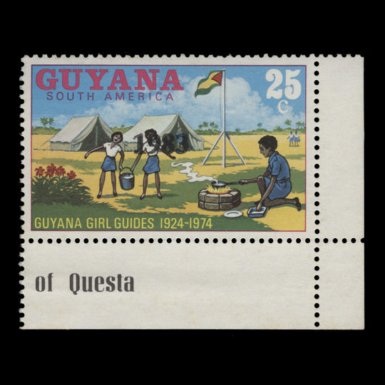 Guyana 1983 (MNH) 25c Guides in Camp provisional