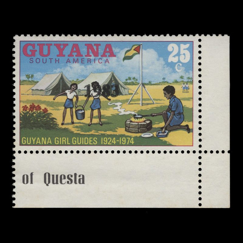 Guyana 1983 (MNH) 25c Guides in Camp provisional