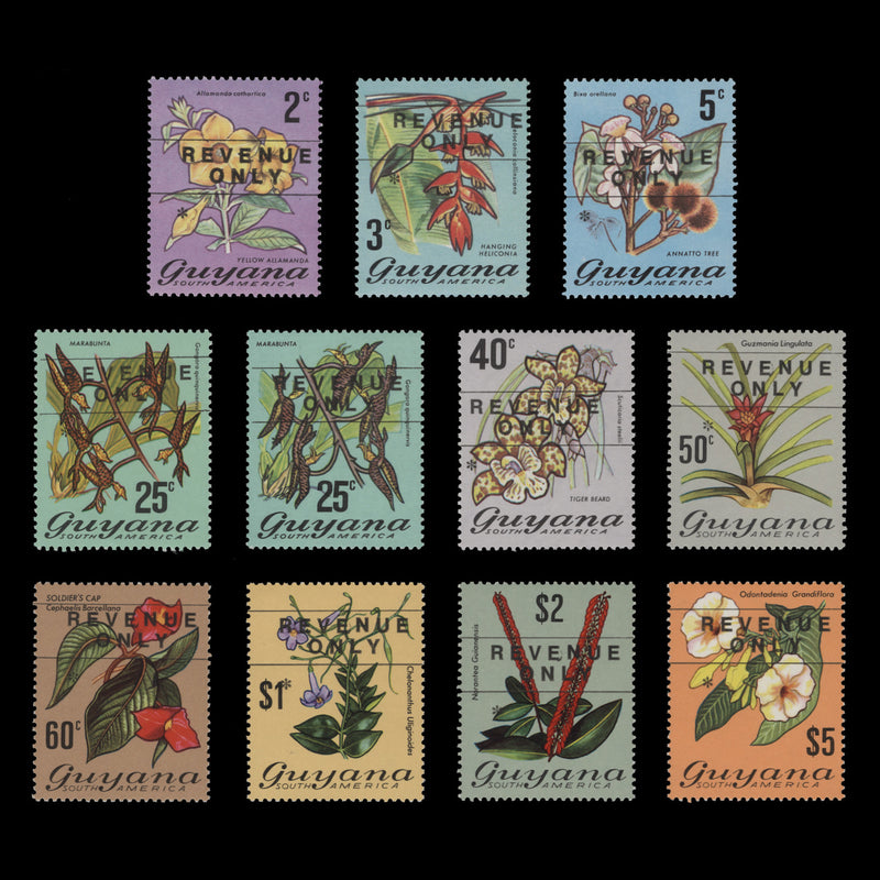 Guyana 1975 (MNH) Flowering Plants postal fiscals