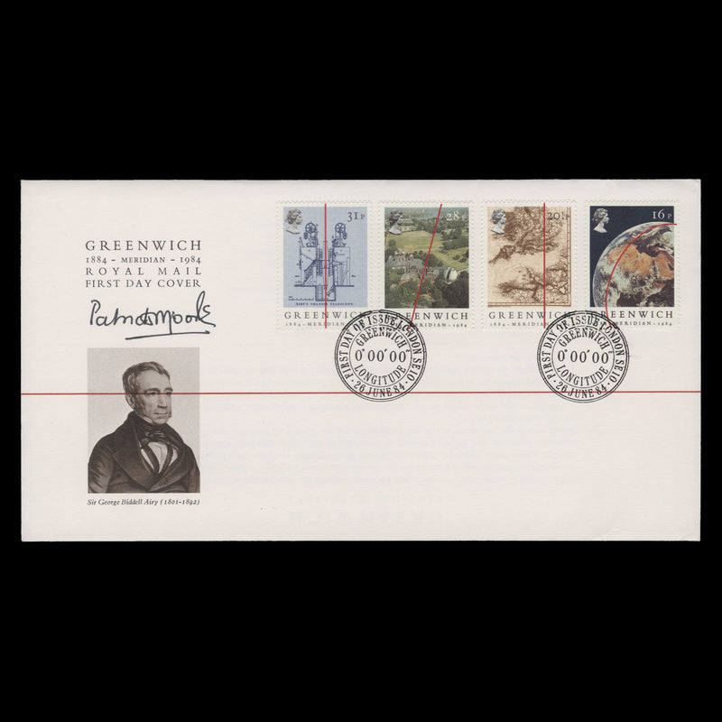 Great Britain 1984 Greenwich Meridian Centenary FDC signed by Patrick Moore