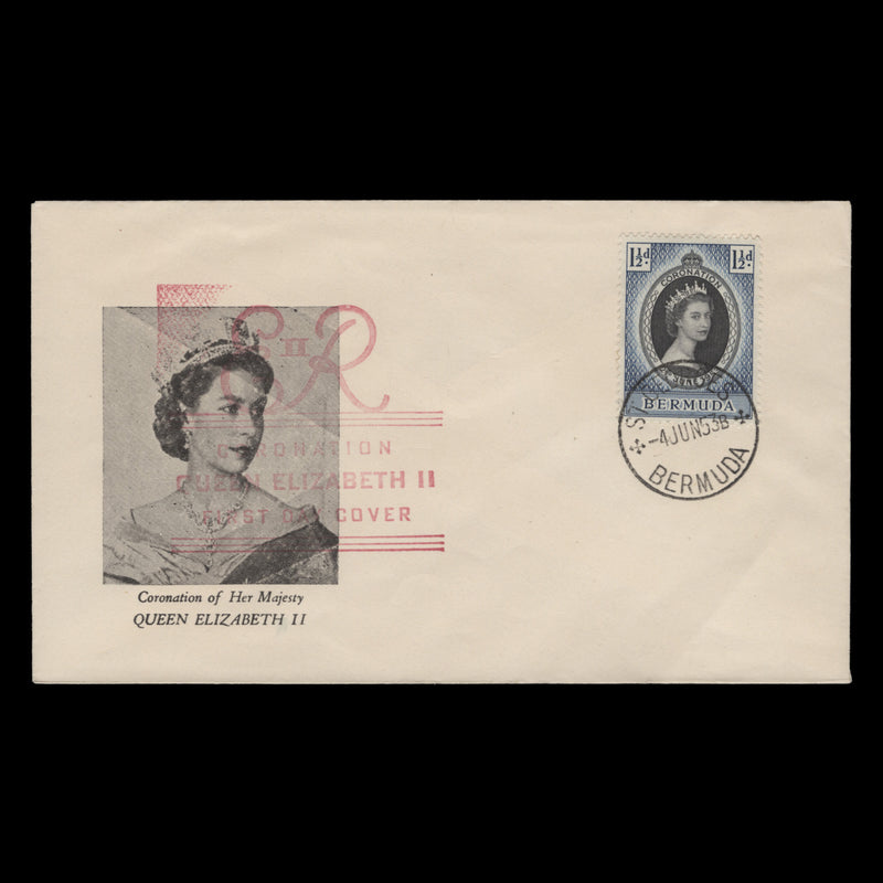 Bermuda 1953 (FDC) 1½d Coronation, ST GEORGES