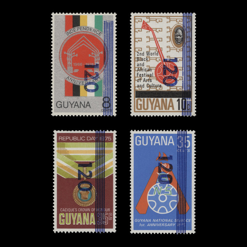 Guyana 1983 (MNH) Provisionals with '120' surcharge in blue