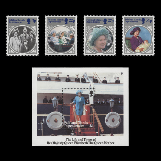 Falkland Islands Dependencies 1985 (MNH) Life & Times of Queen Mother