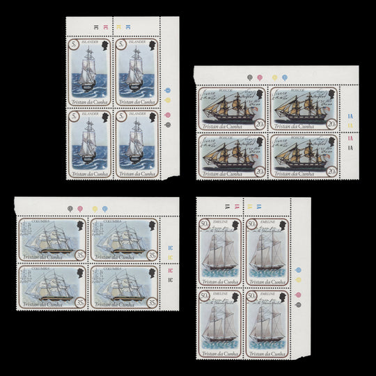 Tristan da Cunha 1983 (MNH) Sailing Ships plate blocks