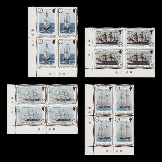Tristan da Cunha 1983 (MNH) Sailing Ships plate blocks