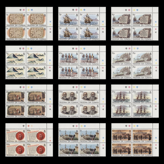 Tristan da Cunha 1983 (MNH) Island History definitives plate blocks