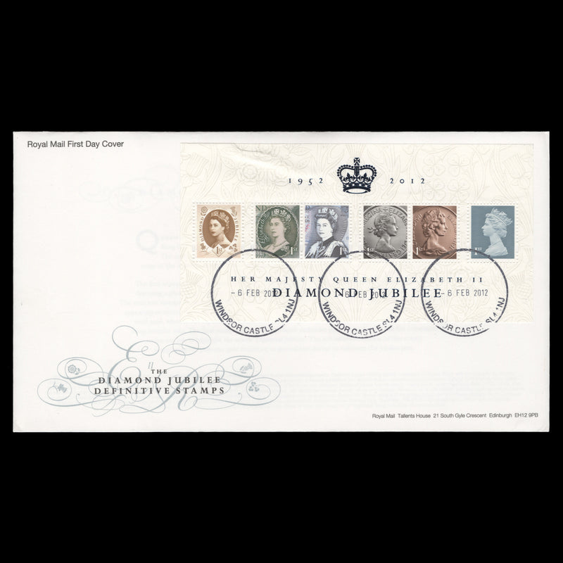 Great Britain 2012 Diamond Jubilee first day cover, WINDSOR CASTLE