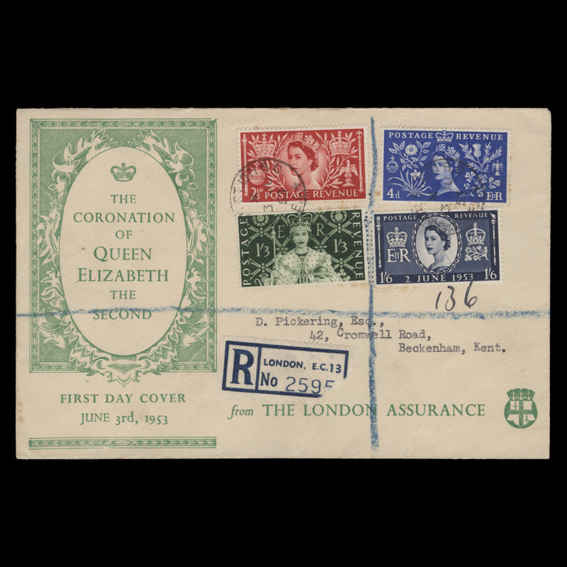 Great Britain 1953 Coronation first day cover, CANNON ST
