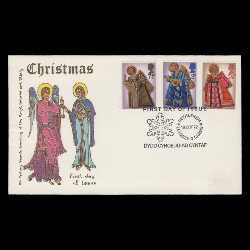 Great Britain 1972 Christmas first day cover, BETHLEHEM