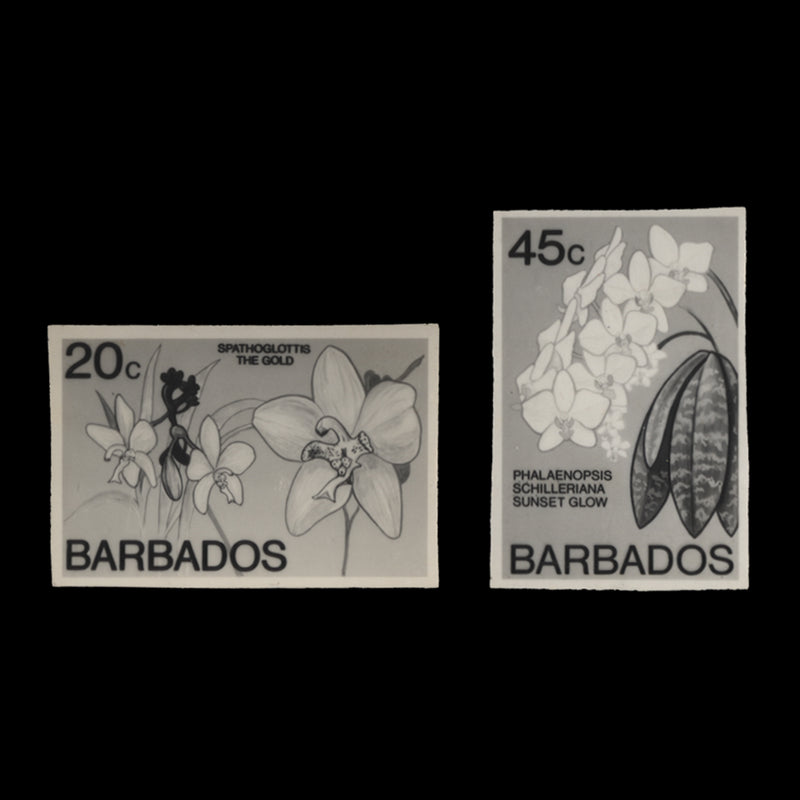 Barbados 1977 Orchids Definitives photographic proofs
