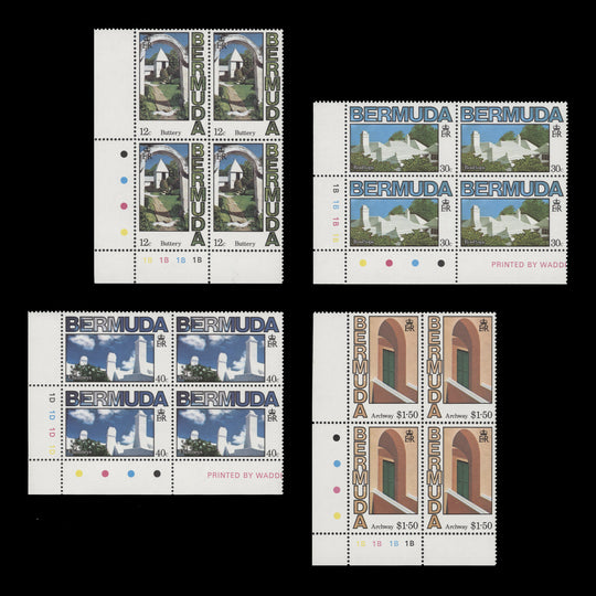 Bermuda 1985 (MNH) Architecture traffic light/plate blocks