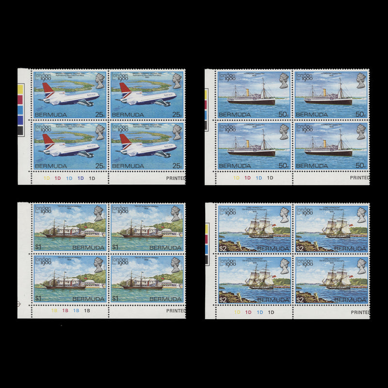 Bermuda 1980 (MNH) Stamp Exhibition, London plate blocks