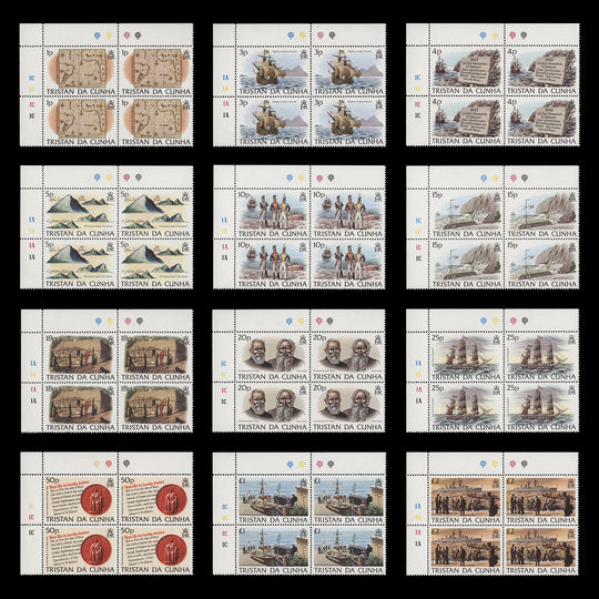 Tristan da Cunha 1983 (MNH) Island History definitives plate blocks