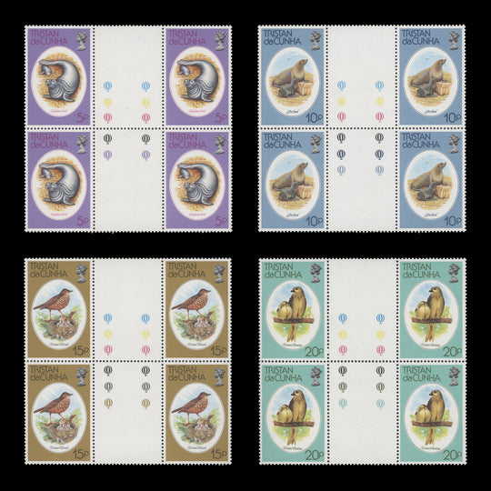 Tristan da Cunha 1979 (MNH) Wildlife Conservation gutter traffic light blocks