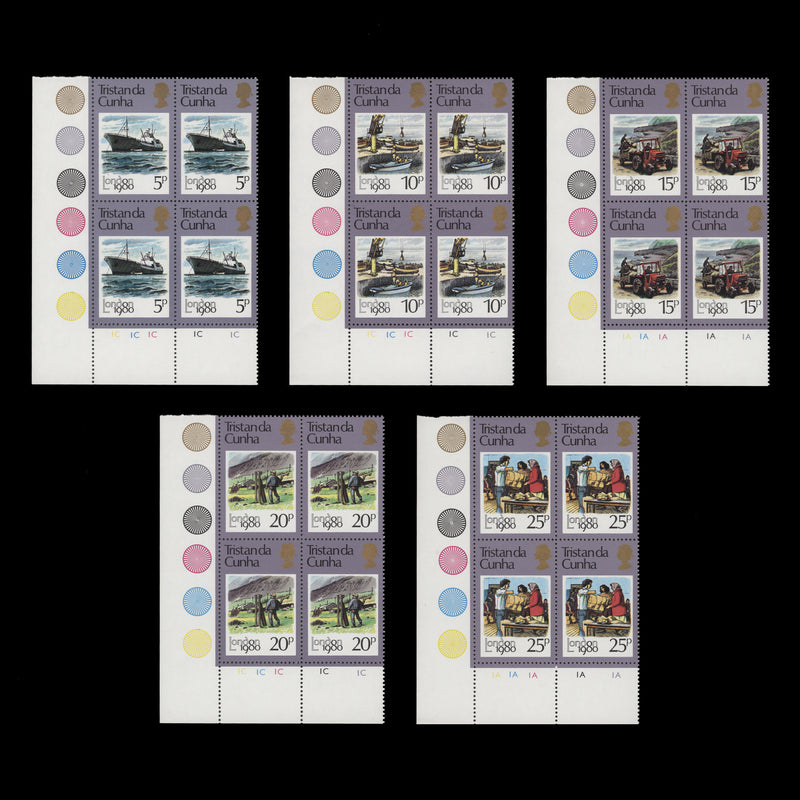 Tristan da Cunha 1980 (MNH) Stamp Exhibition, London plate blocks