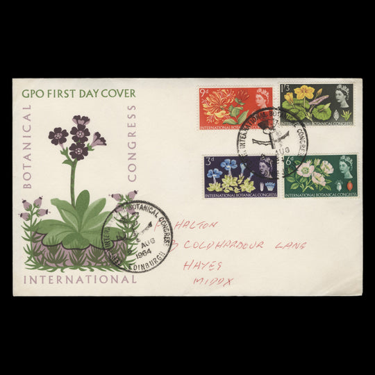 Great Britain 1964 (FDC) Botanical Congress phosphor, EDINBURGH