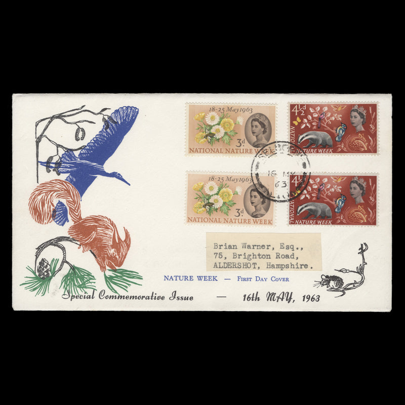 Great Britain 1963 (FDC) National Nature Week sets, SELBORNE