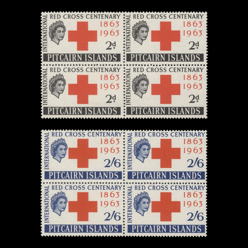 Pitcairn Islands 1963 (MNH) Red Cross Centenary blocks
